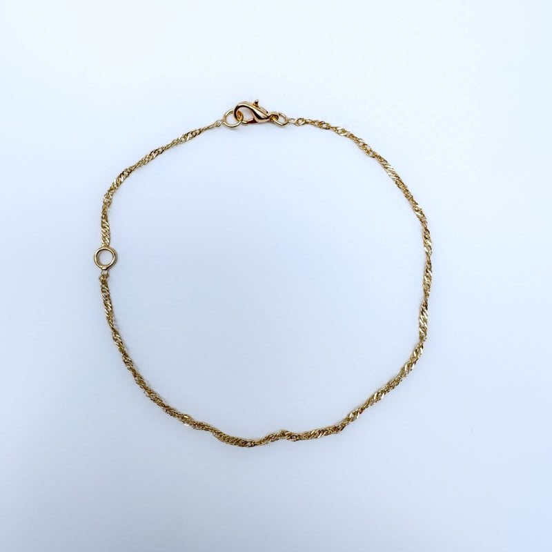 Singapore Chain - Bracelet - Gold Plated