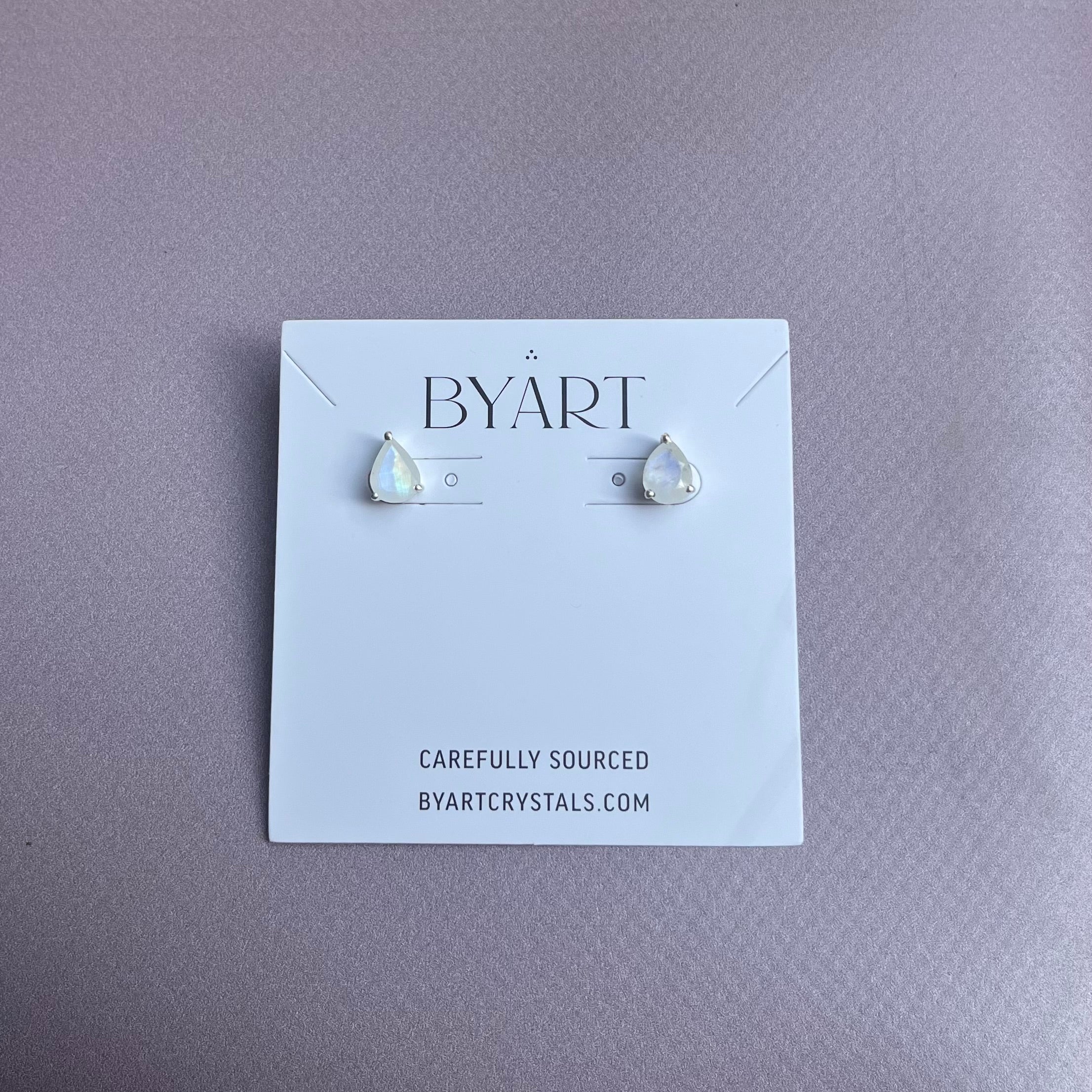 Moonstone Drop Earrings - Sterling Silver