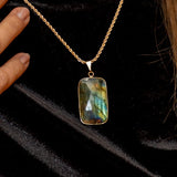 Necklace Labradorite - Gold Plated