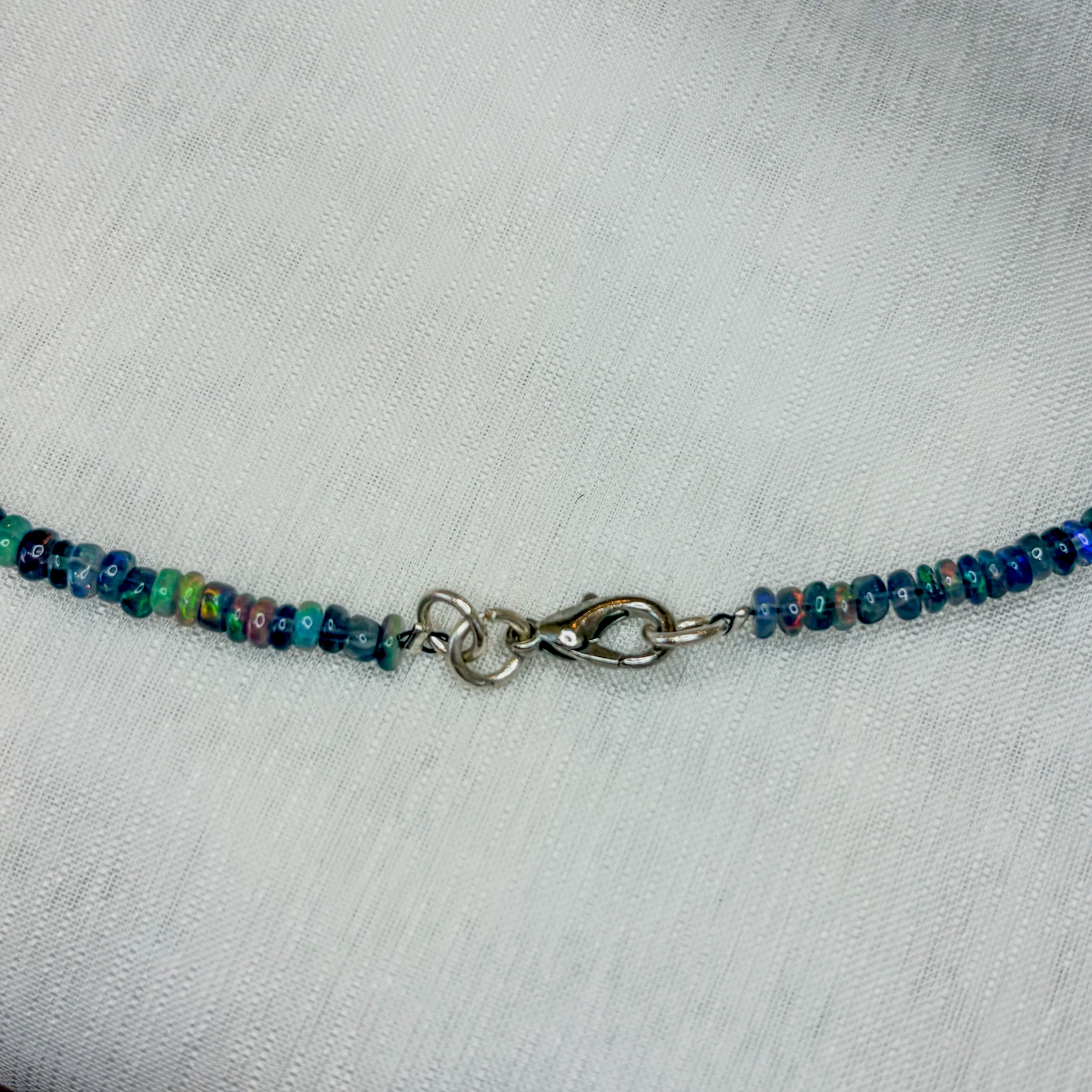 Black Opal Beaded Necklace