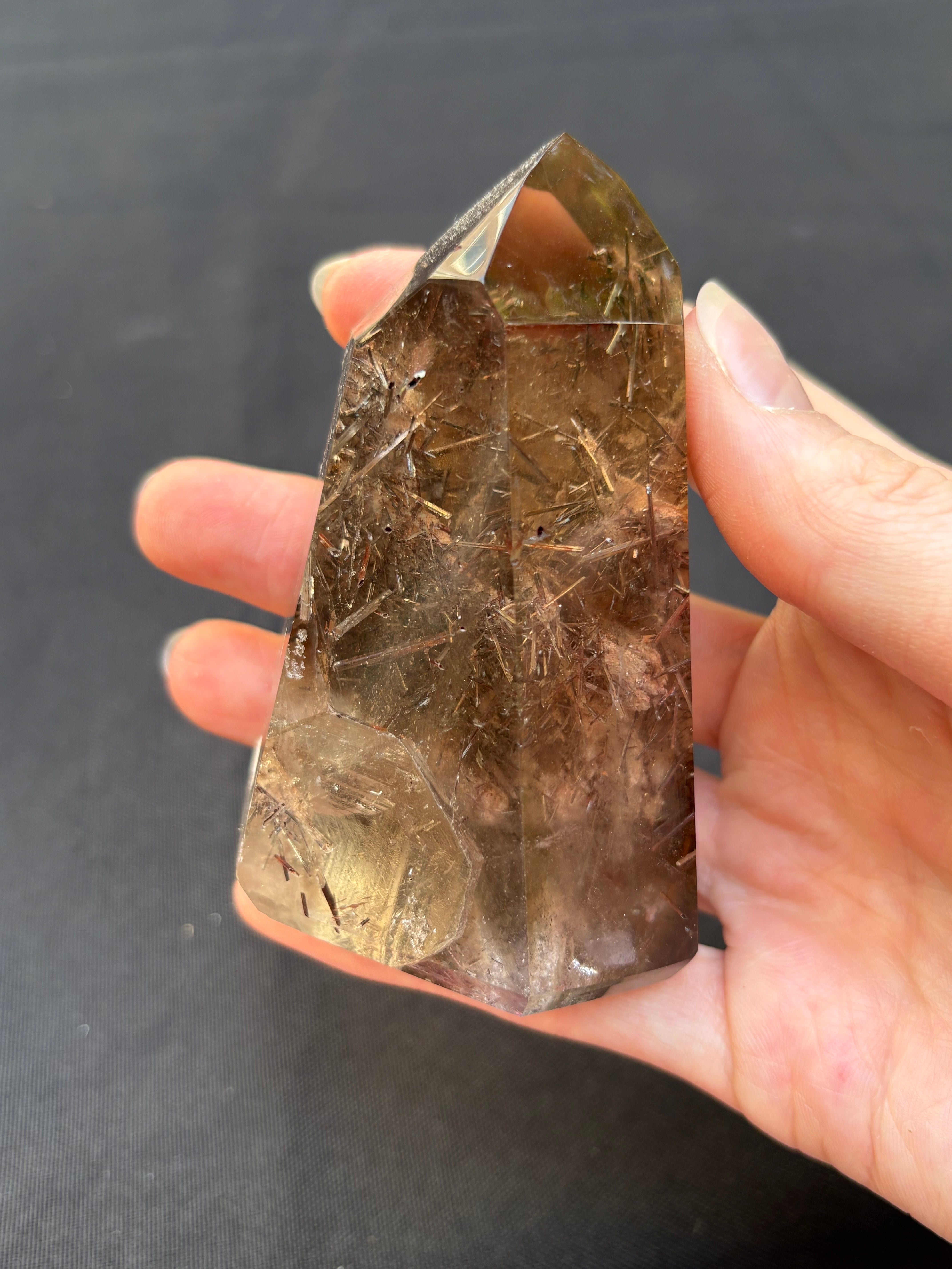 Pink Smoky Quartz Point - Crystal