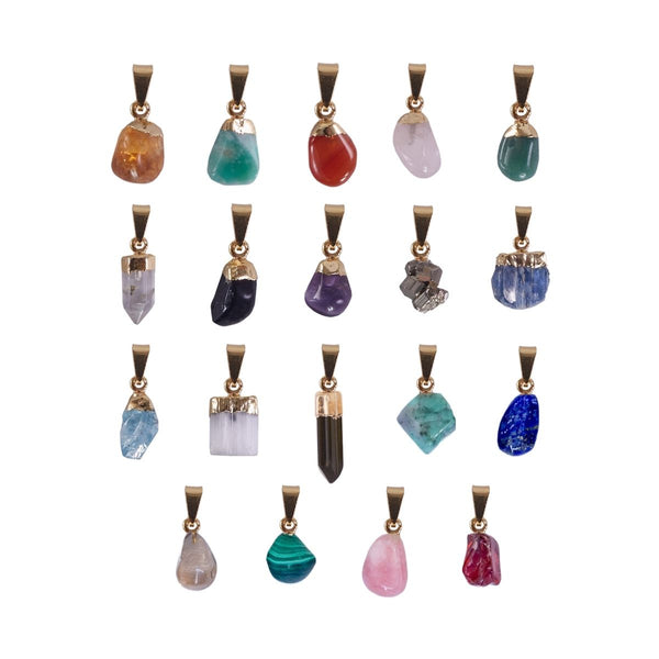 Mini Pendant Crystals - 18k Gold Plated