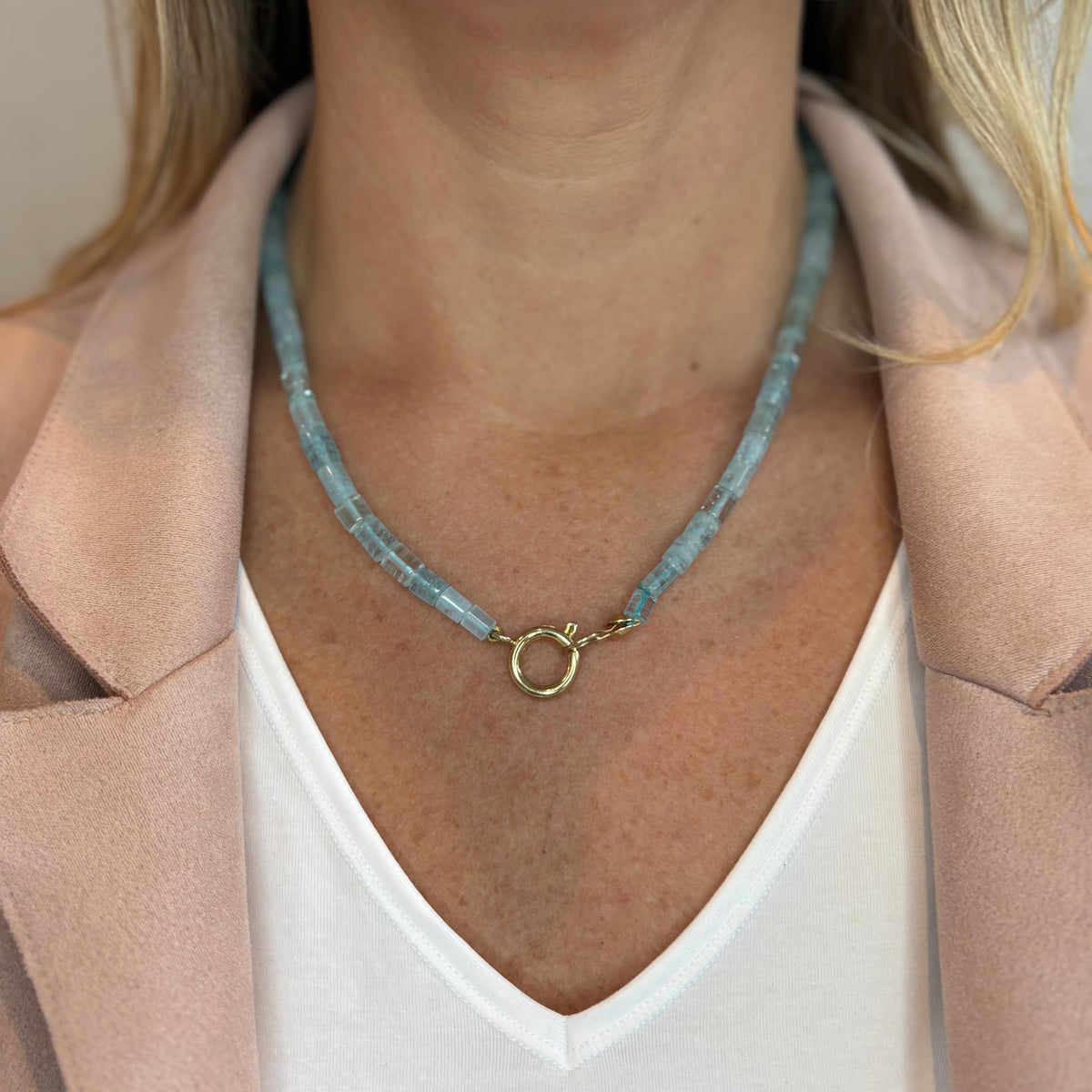 Aquamarine Serenity Beads Necklace — Limited Edition