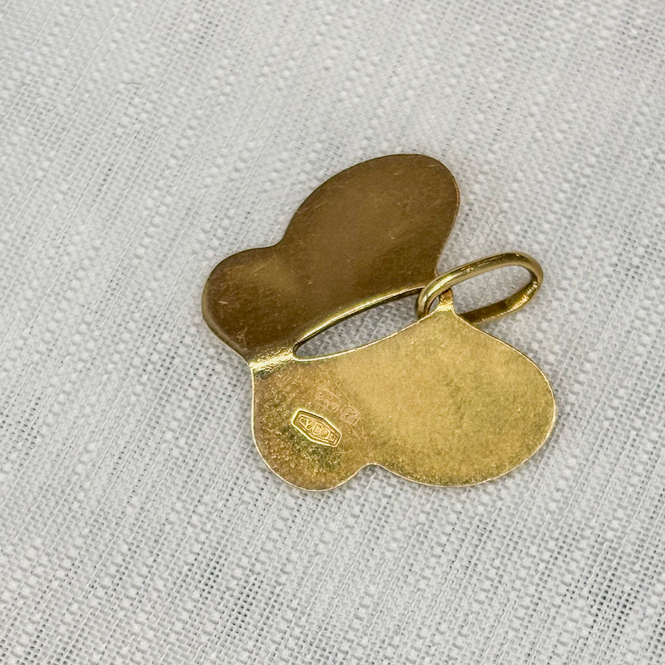 Butterfly Pendant - 18k Solid Gold