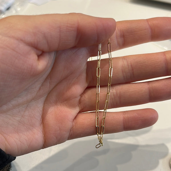 Link Chain 45 cm - 14k Full Gold