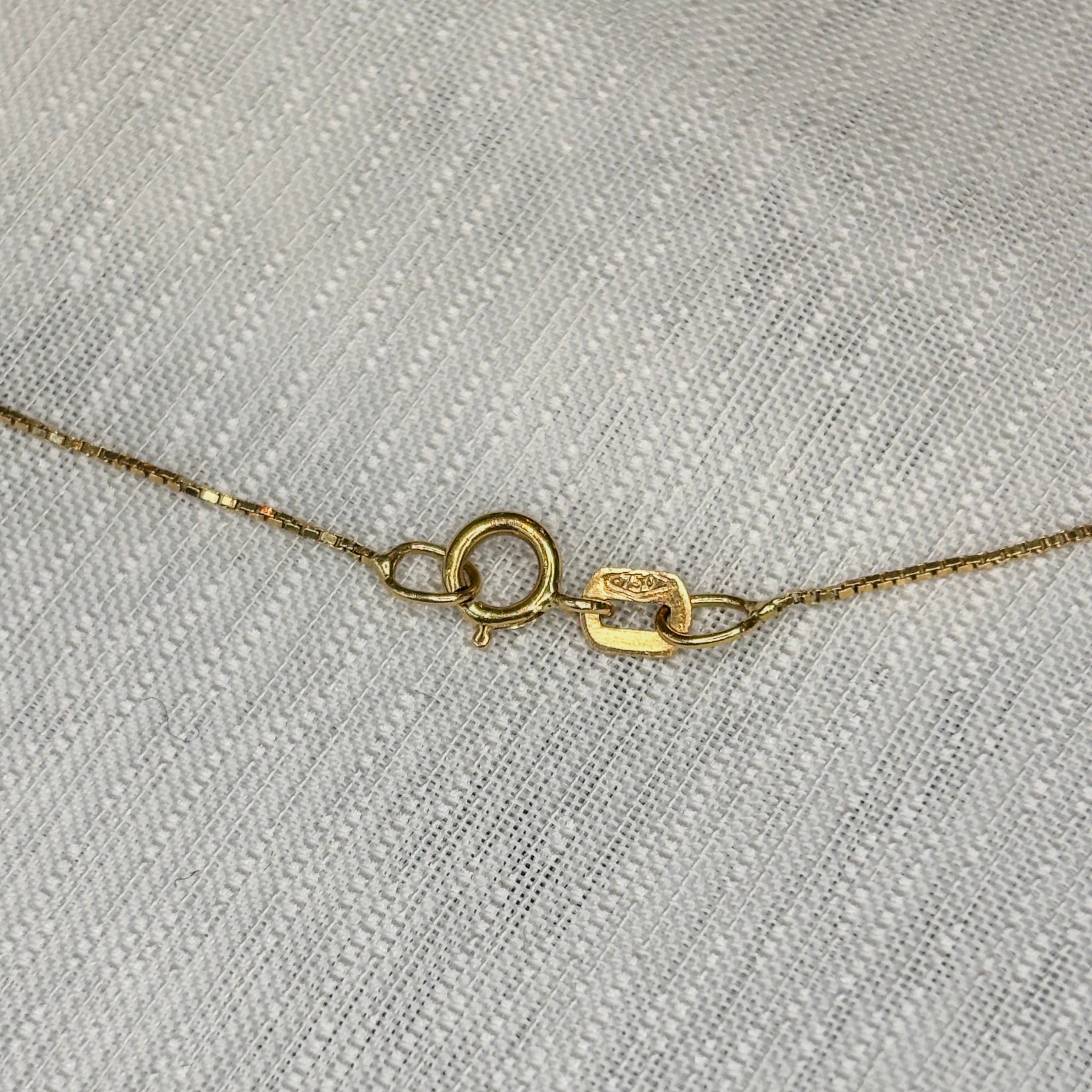 Necklace Box Chain 40cm - 18k Solid Gold