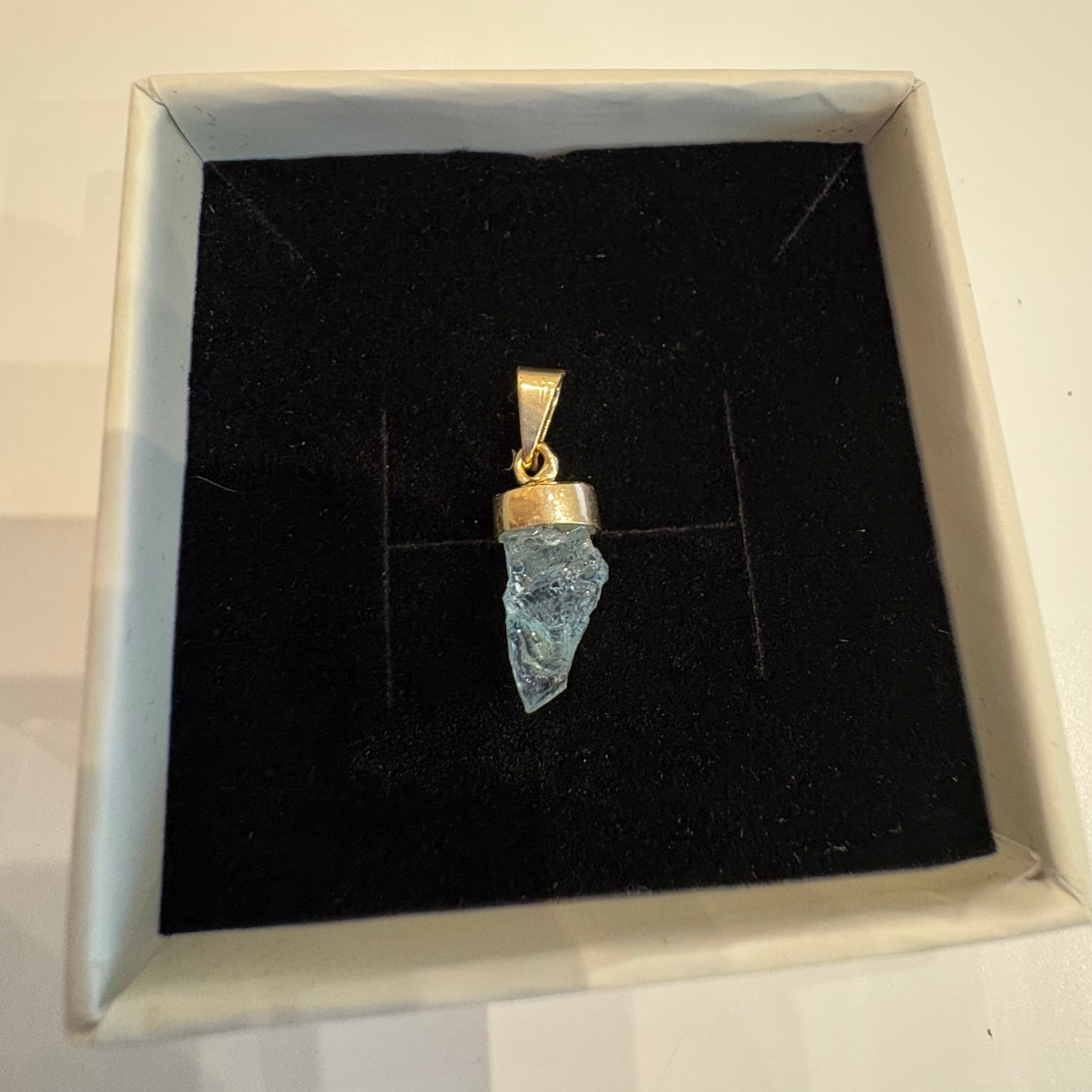  Aquamarine - Gold Plated