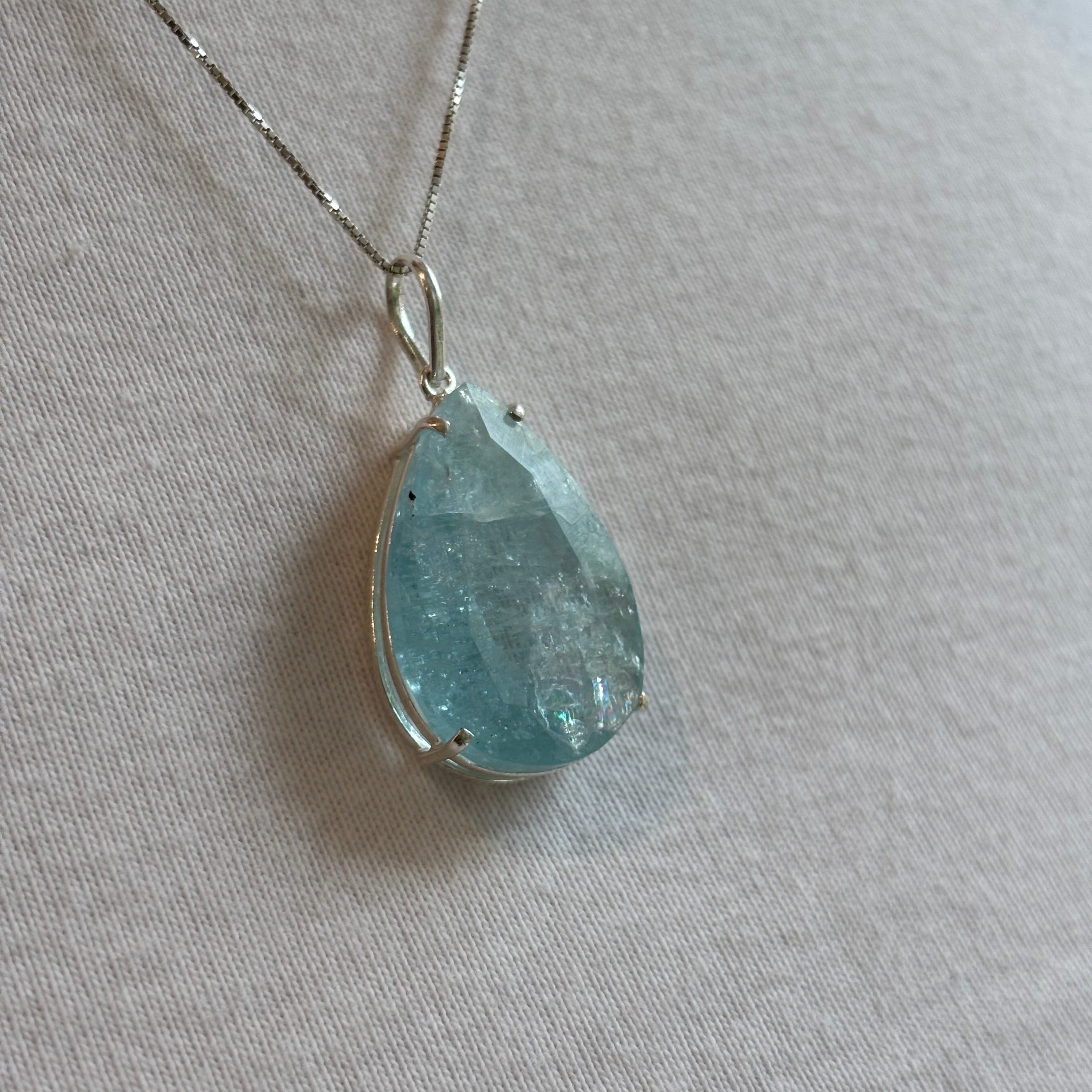 Aquamarine Ocean Big Drop Pendant - Limited Edition