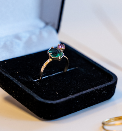 Ring Adjustable Cabuchon - Gold Plated – Byart Crystals
