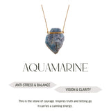 Necklace Raw Aquamarine - Gold Plated