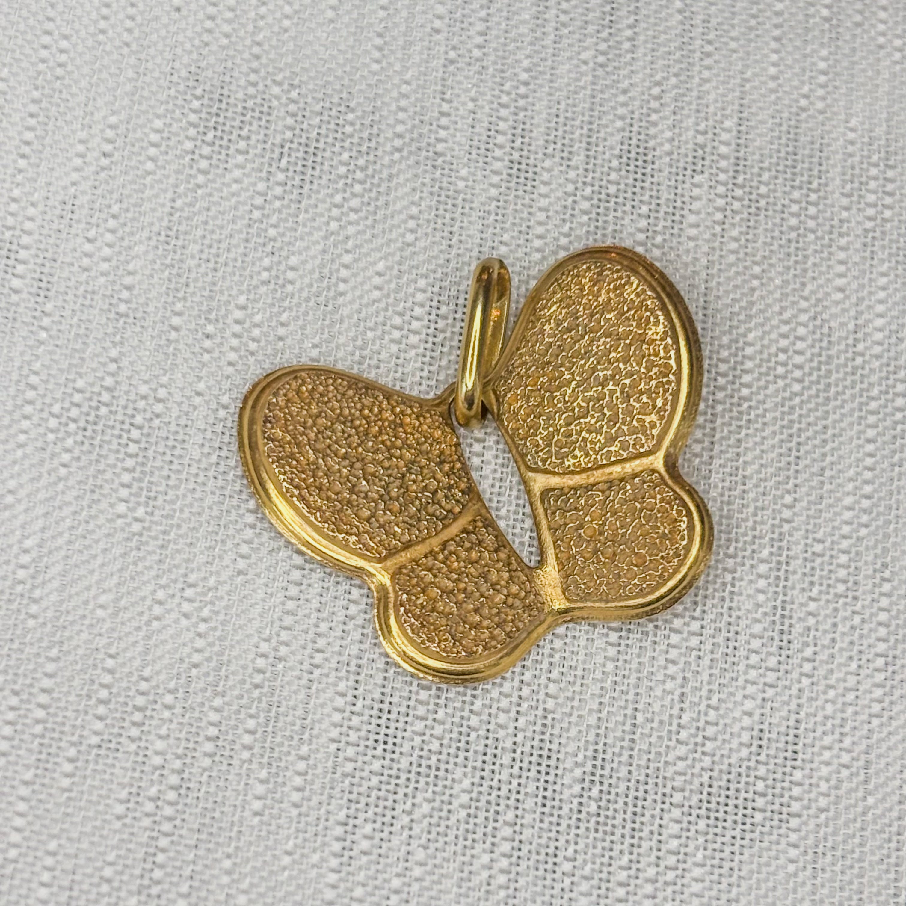 Butterfly Pendant - 18k Solid Gold