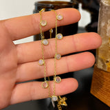 Necklace Moonstone | Various stones - Gold Plated
