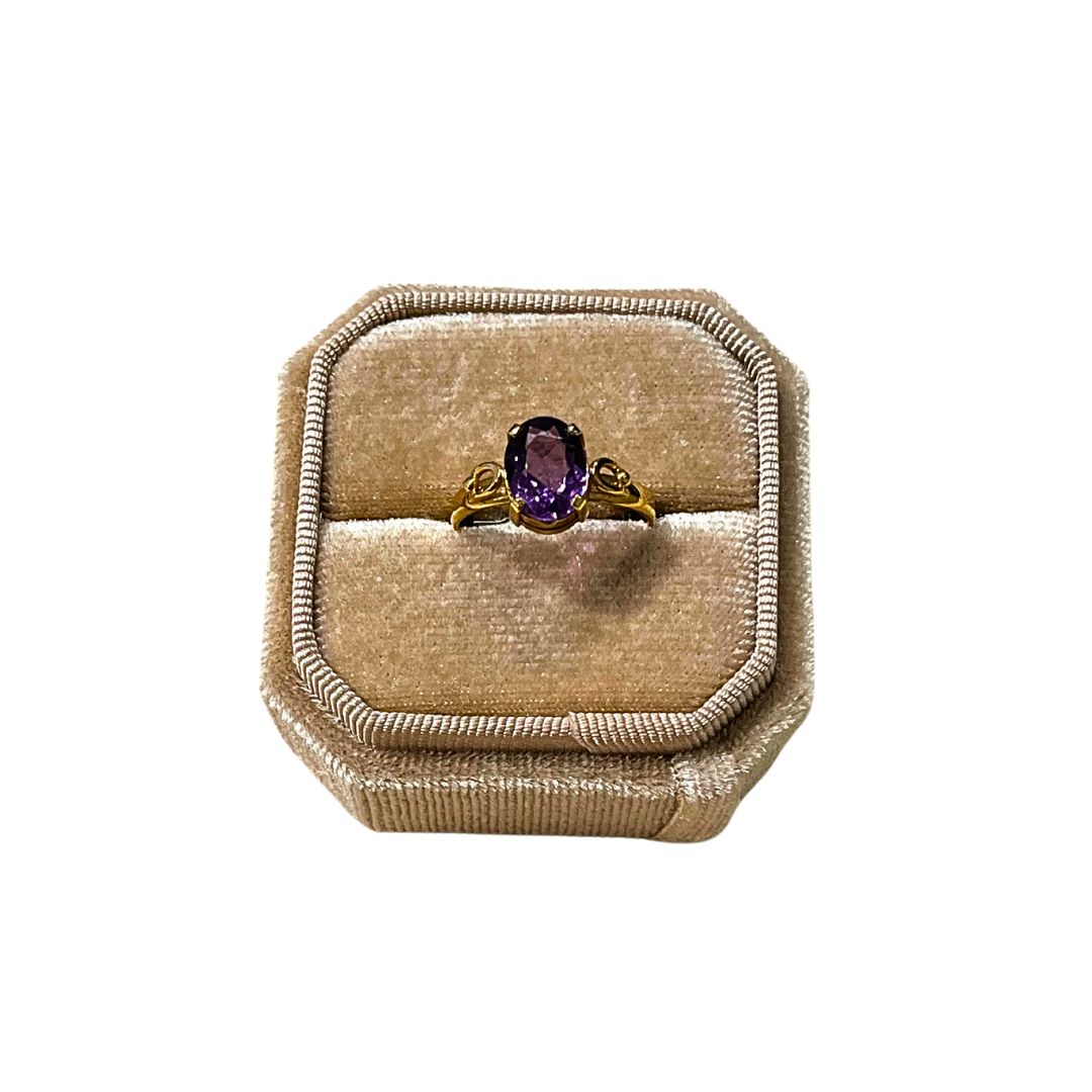 Amethyst Ring - 14k Solid Gold