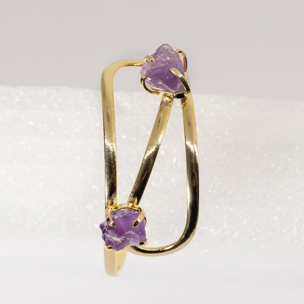 Amethyst - Infinity Bracelet - 18K Gold Plated