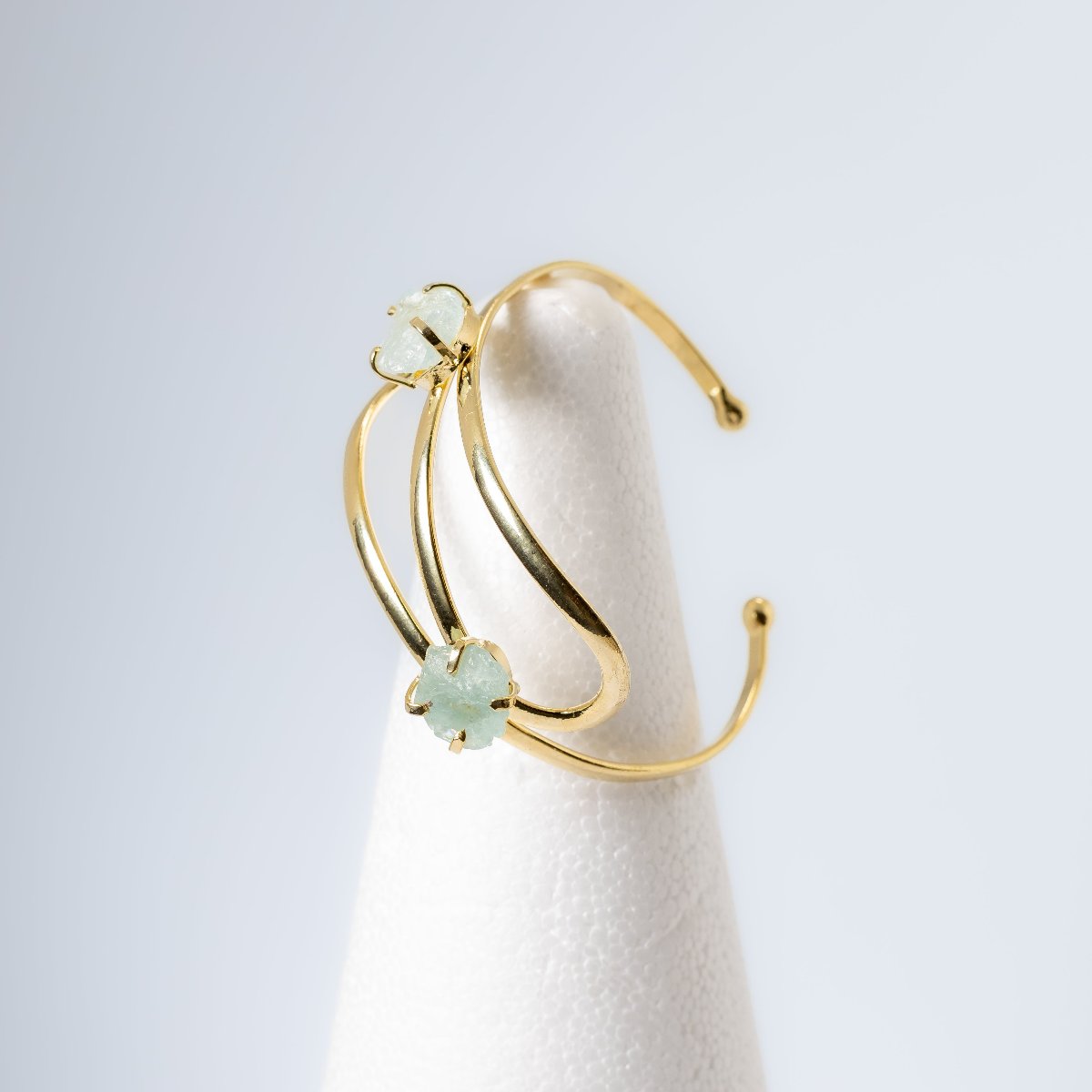 Aquamarine - Infinity Bracelet - 18K Gold Plated