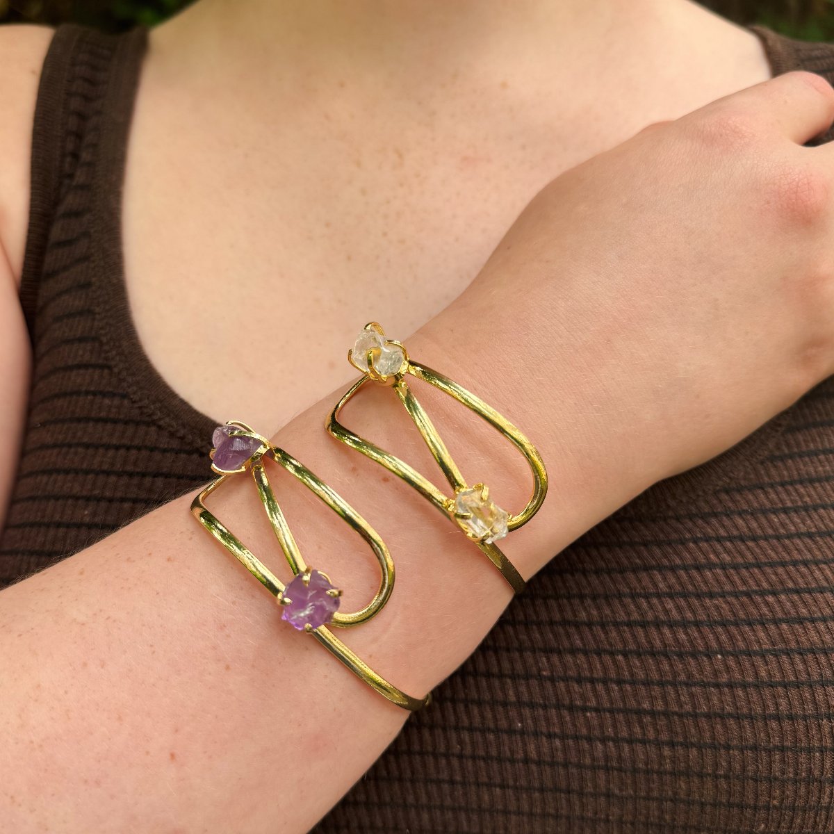 Amethyst - Infinity Bracelet - 18K Gold Plated