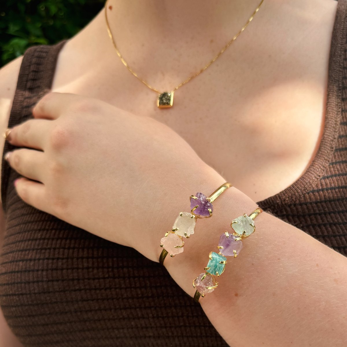 Mixed stones - Lollipop Bracelet - 18K Gold Plated