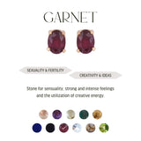 Various Natural Stone Stud Earrings - 18k Gold Plated