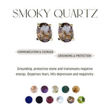 Stud Earrings - Natural Stones 18k Gold plated