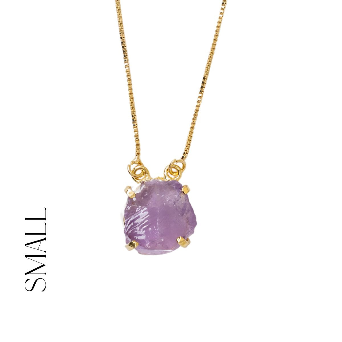 Small Amethyst - Lollipop Necklace - Gold Plated