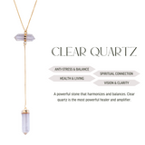Necklace  All Flow Clear Quartz - 18k Gold Plated