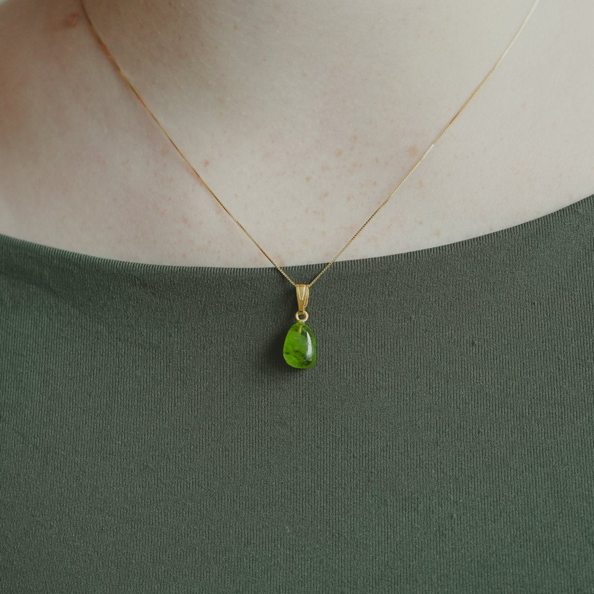 Peridot Mini Pendant - 18k Gold Plated