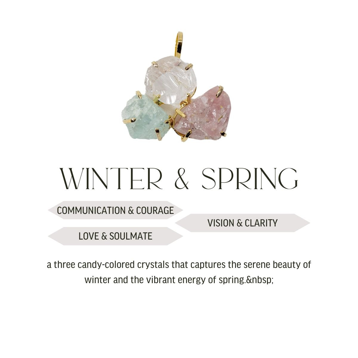 Winter & Spring - Lollipop Pendant - Plated