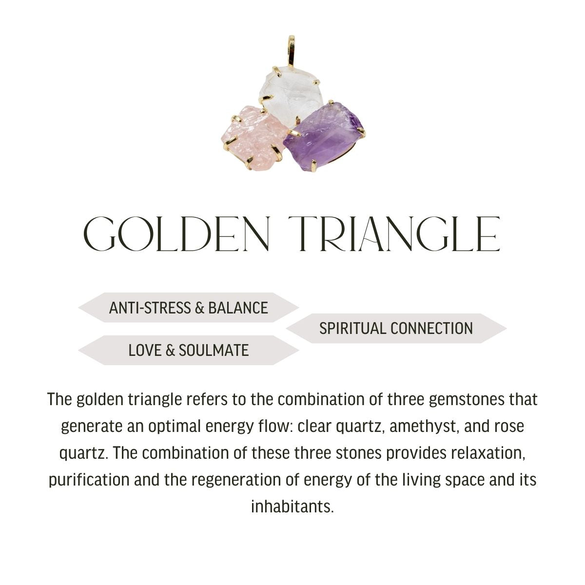 Golden Triangle - Lollipop Pendant - 18K Plated