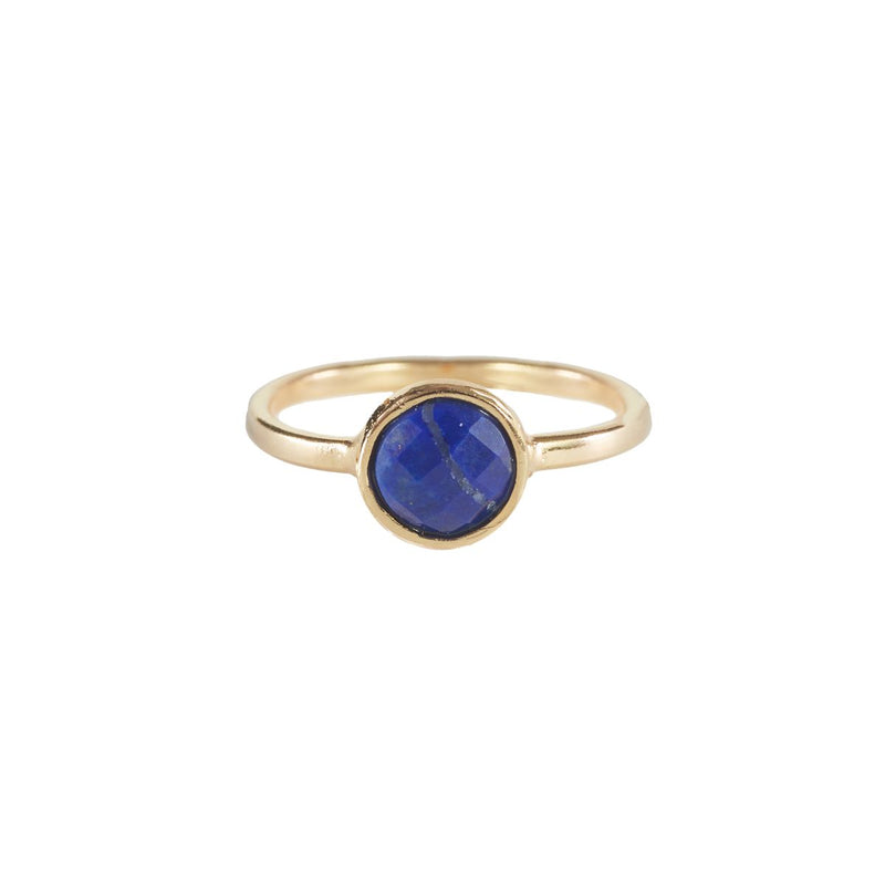 Briolette Ring Lapis Lazuli - 18k Gold Plated