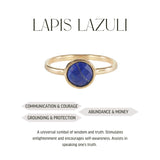 Lapis Lazuli - Briolette Ring - Gold Plated
