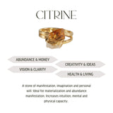 Citrine Wrapped Ring - 18k Gold Plated