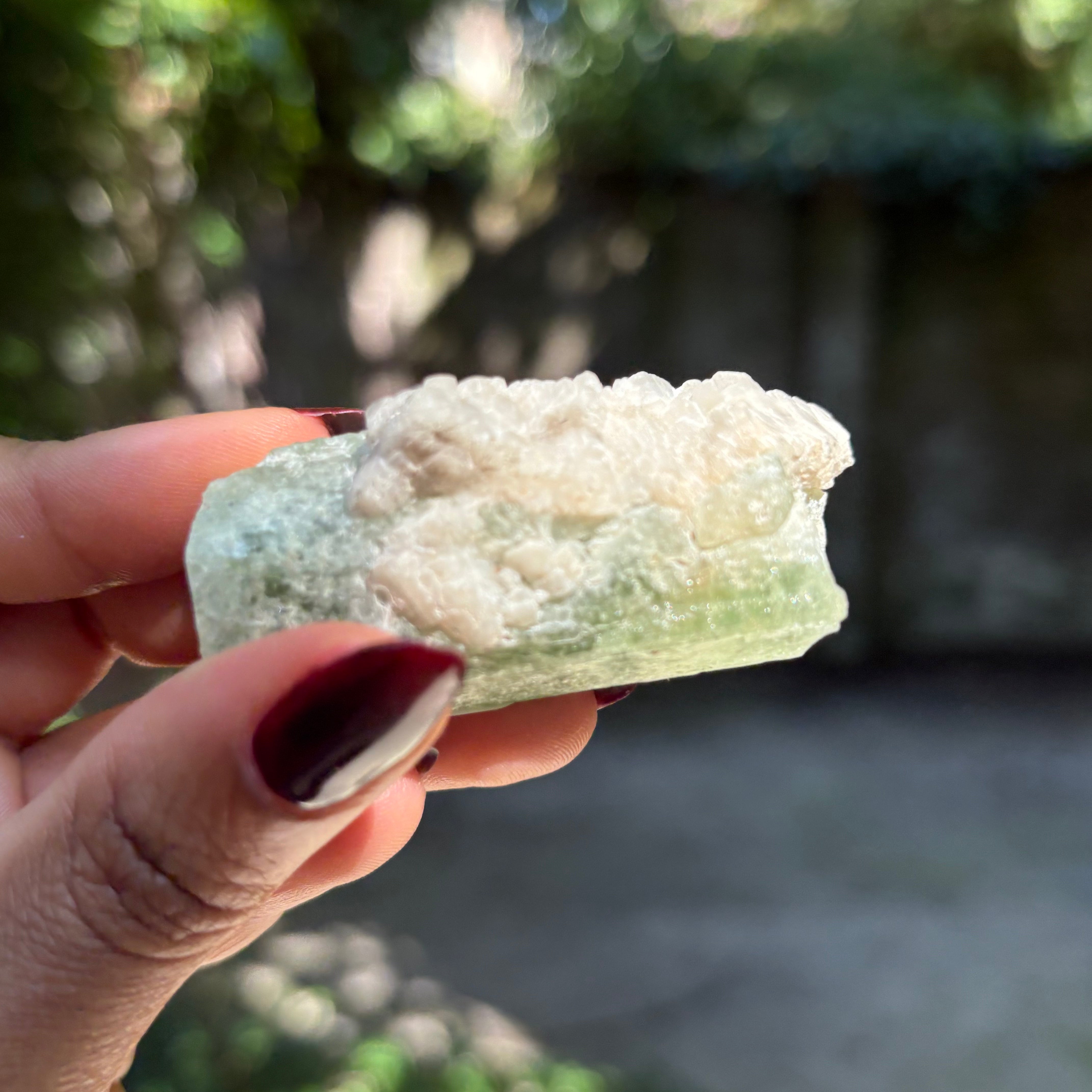Green Beryl with Natural Termination