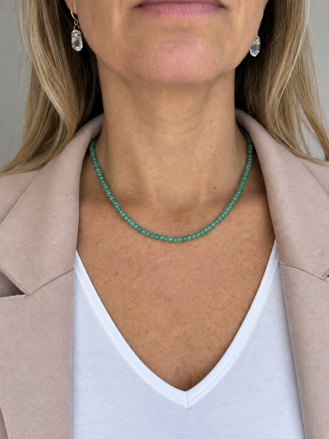 Emerald Beads Necklace Sterling Silver Limited Edition