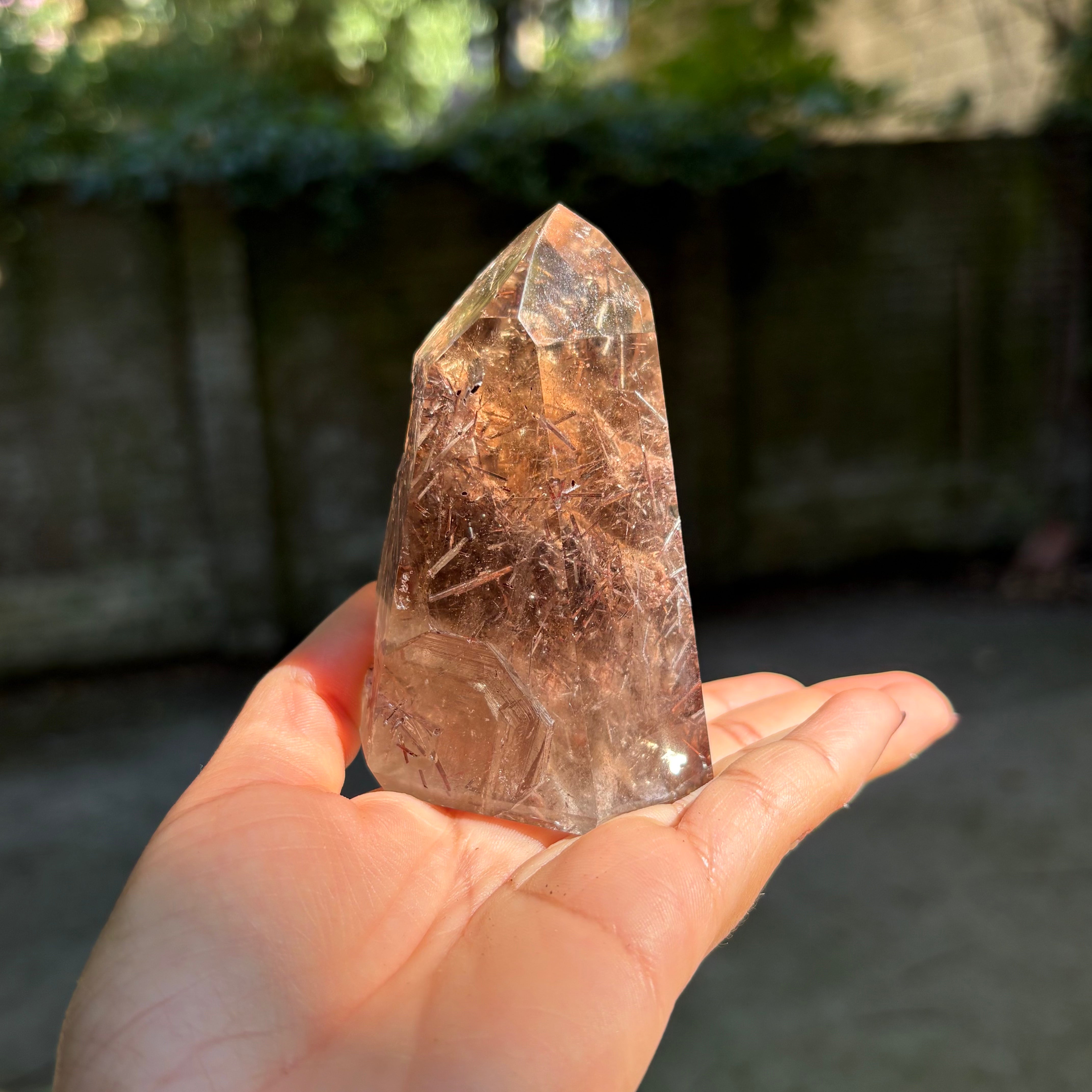 Pink Smoky Quartz Point - Crystal