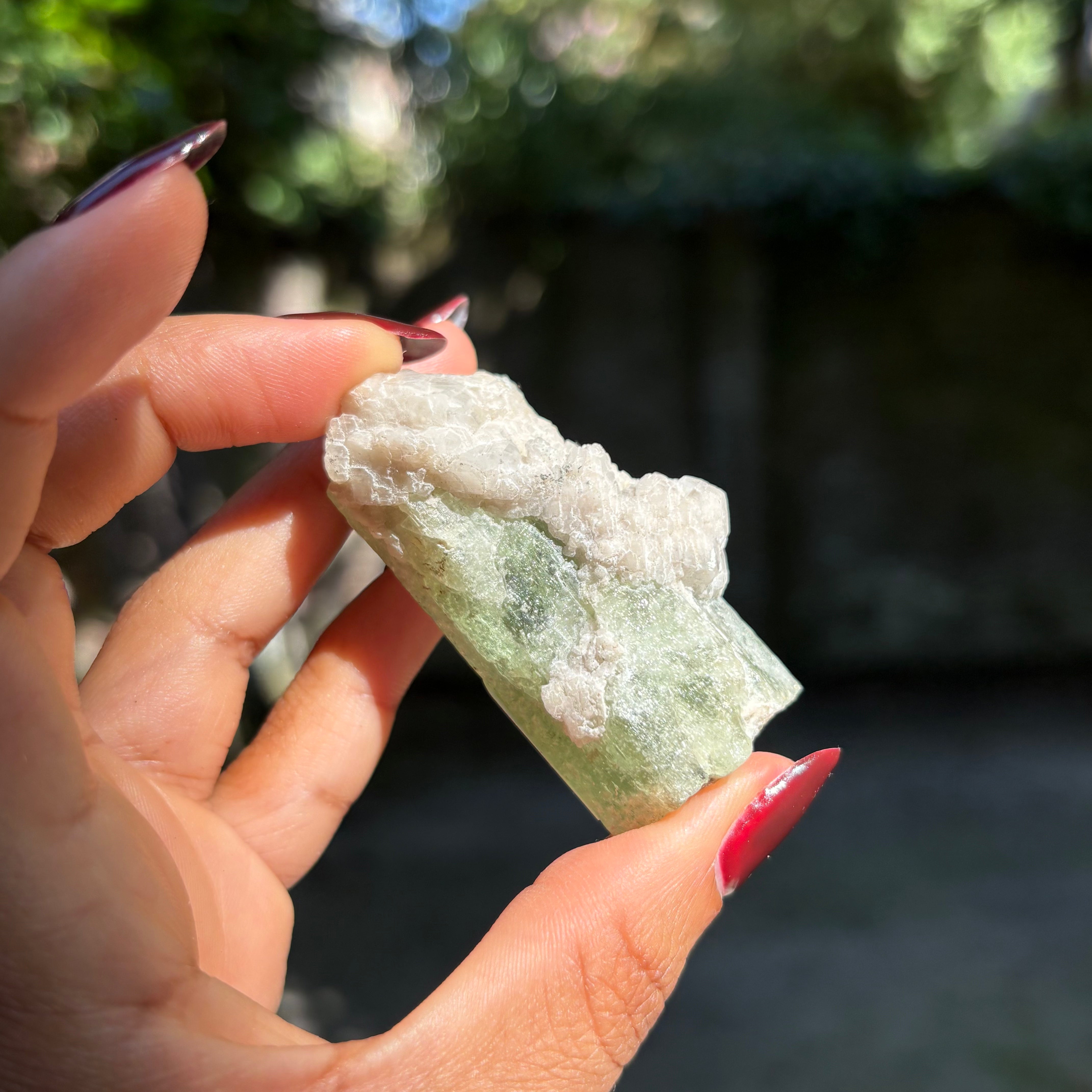 Green Beryl with Natural Termination