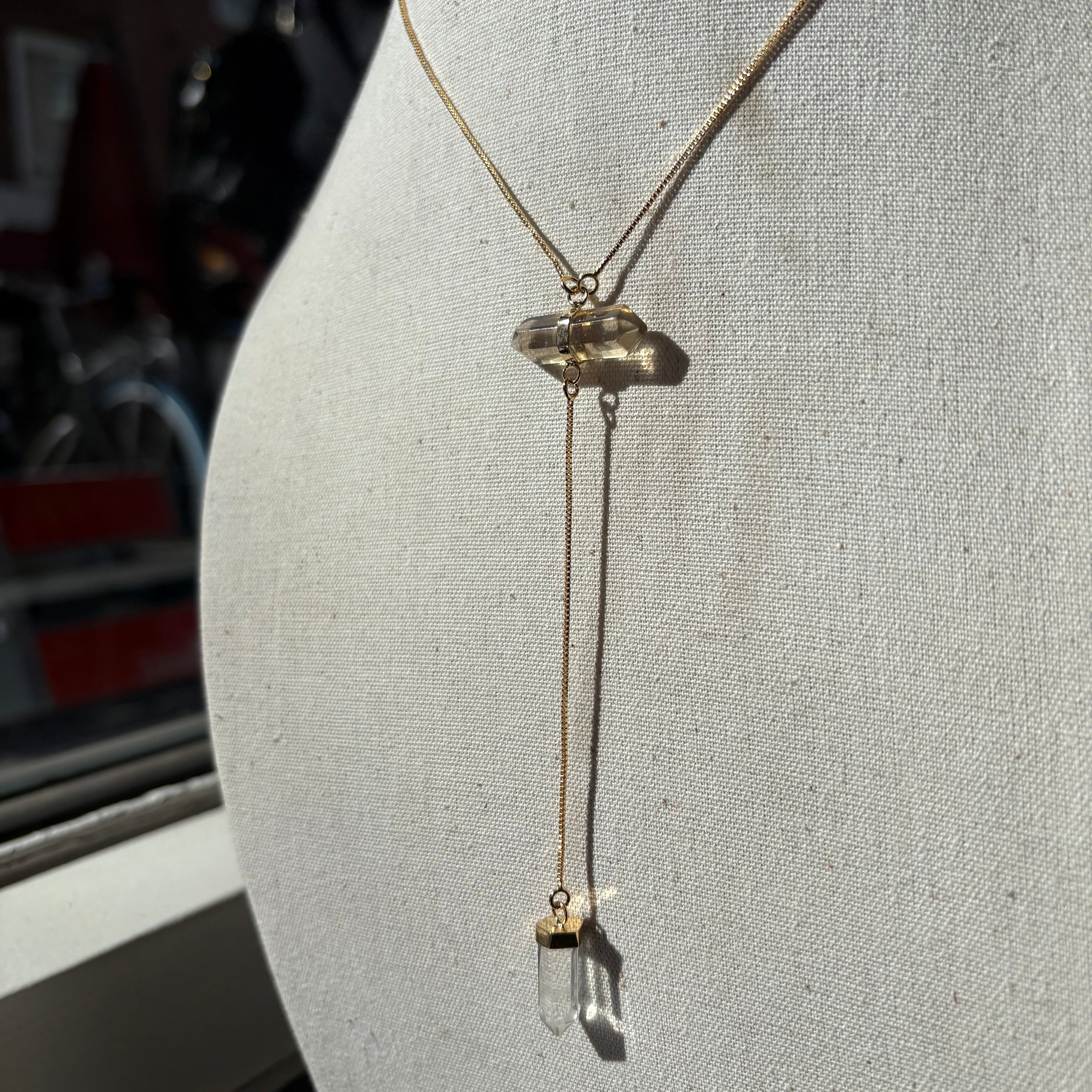 Smoky quartz all flow necklace