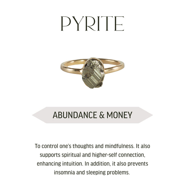 Pyrite Ring - 18k Gold Plated