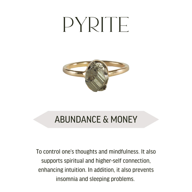 Pyrite Ring - 18k Gold Plated