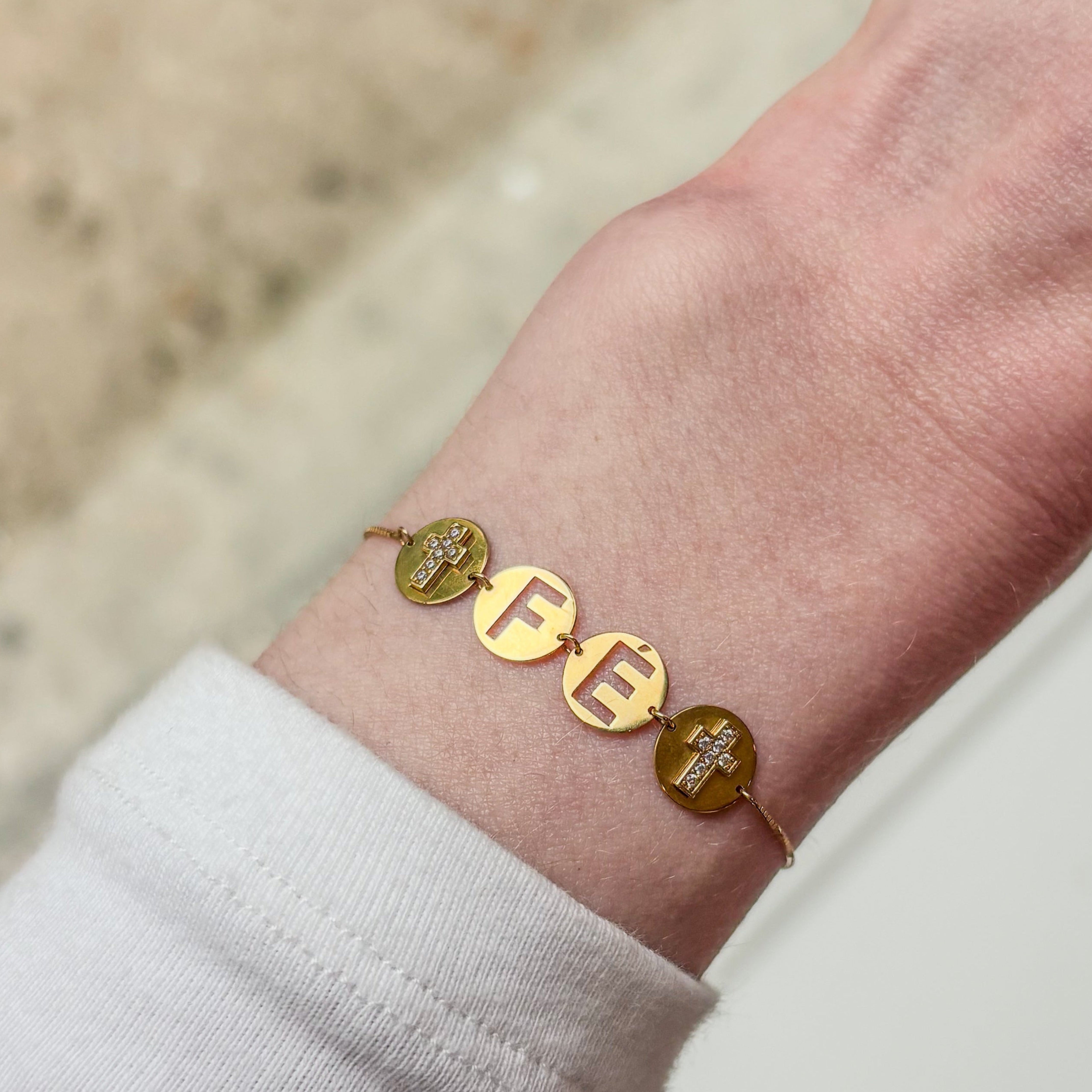 Zirconia Bracelet - 14k Solid Gold