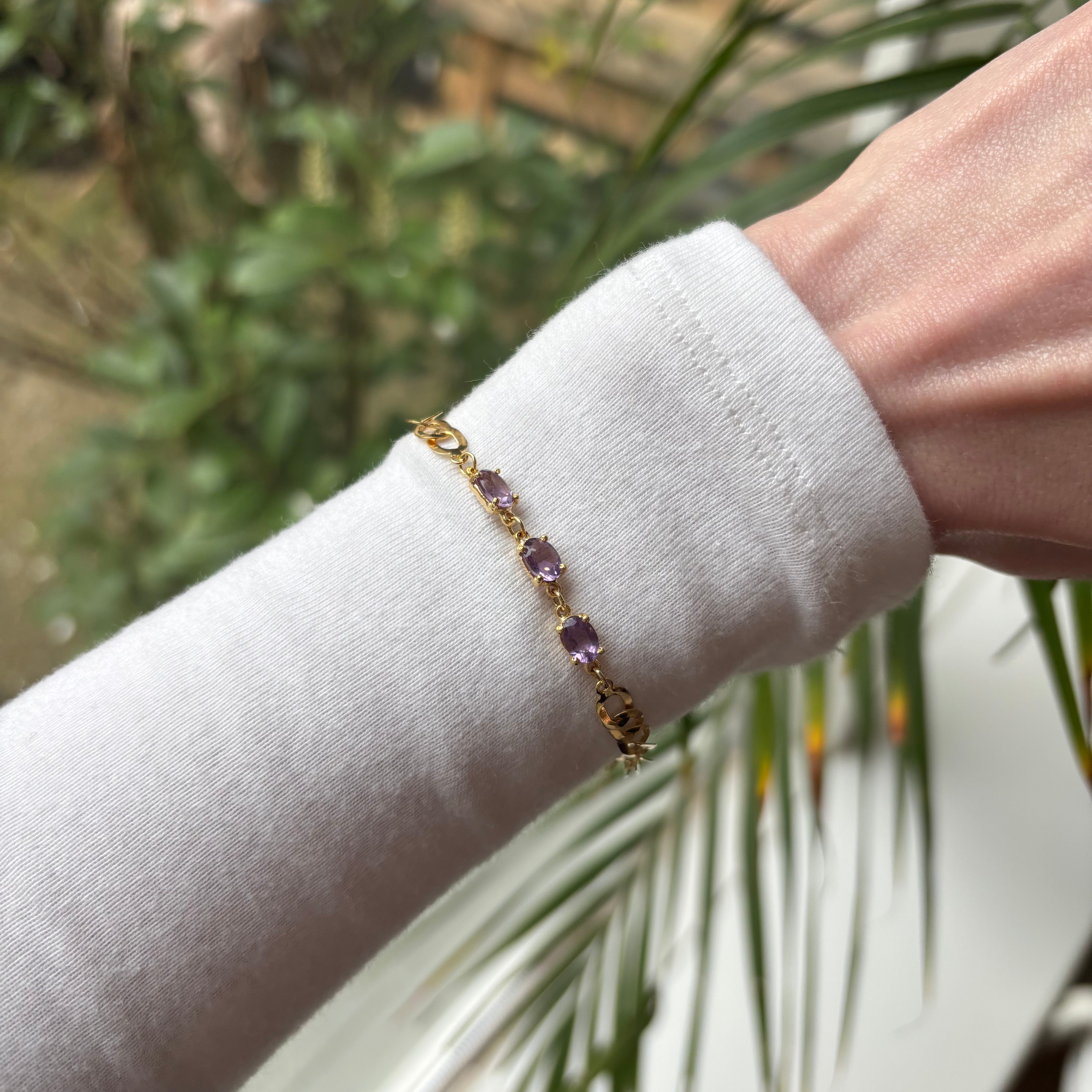 amethyst bracelet vermeil