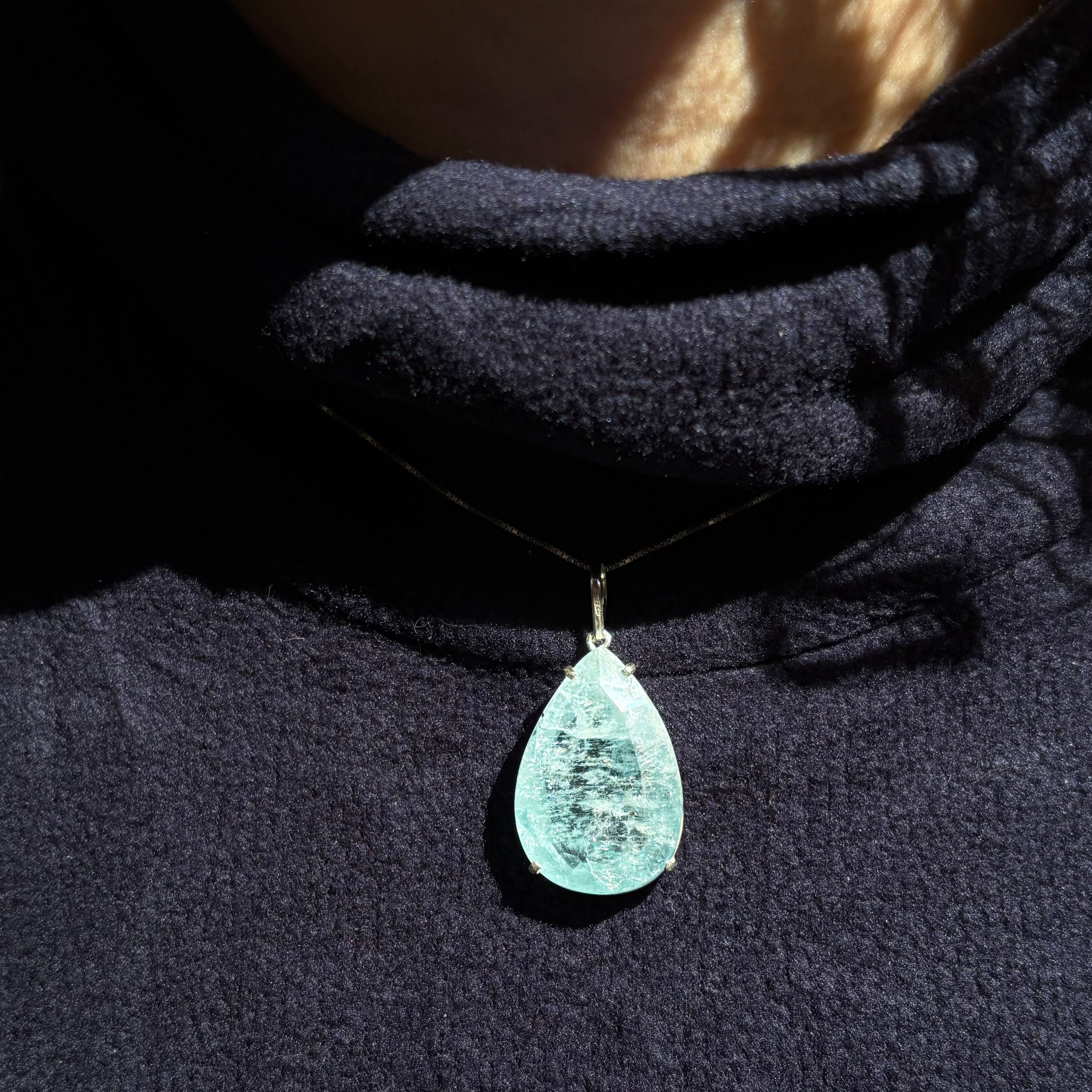 aquamarine pendant silver