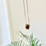 Watermelon Tourmaline Necklace - 18k Gold Plated