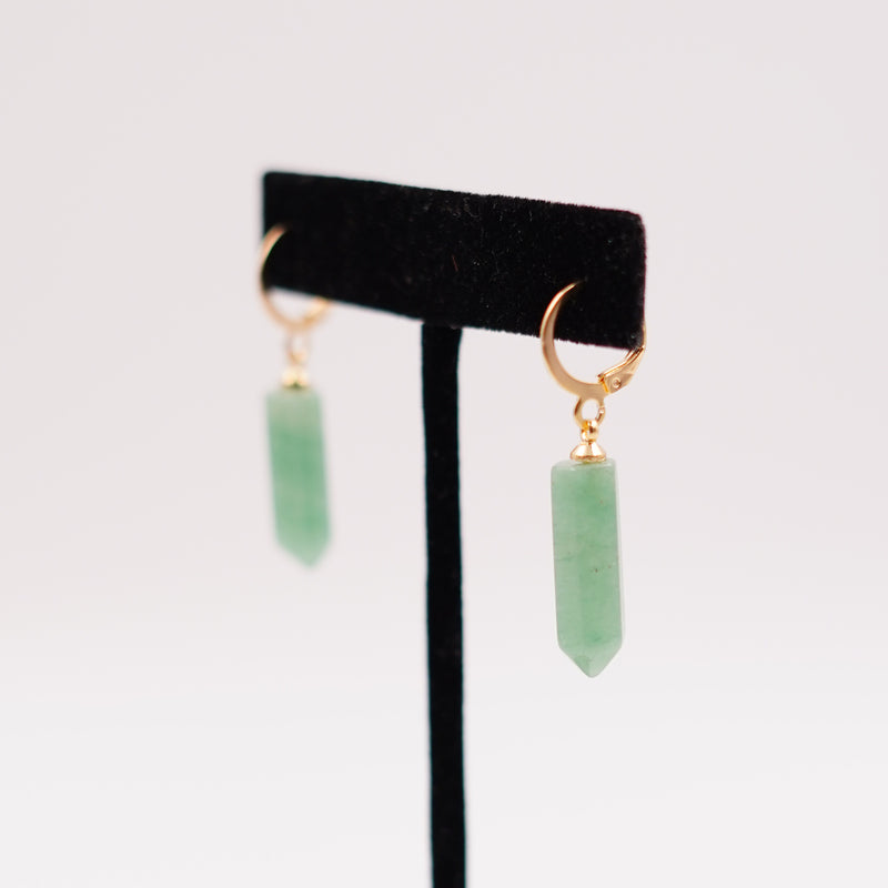 Point Earrings Several Stones - 18k Gold Plated