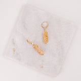 Pointed Prism - Hoop Earrings - Various Stones - Gold Plated