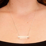 Two Points Necklace - Silver Plated