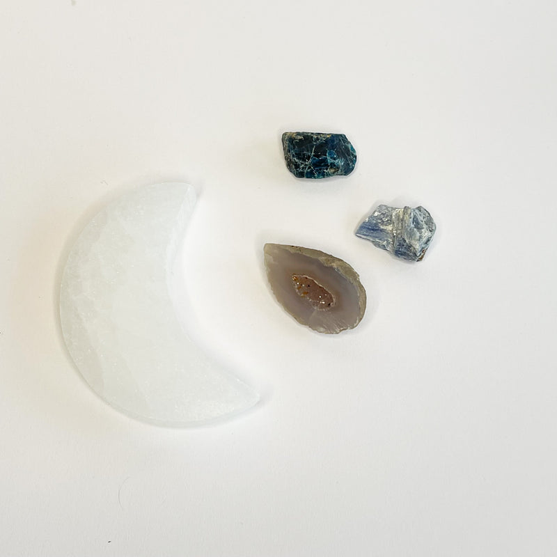 Selenite Moon - Crystals
