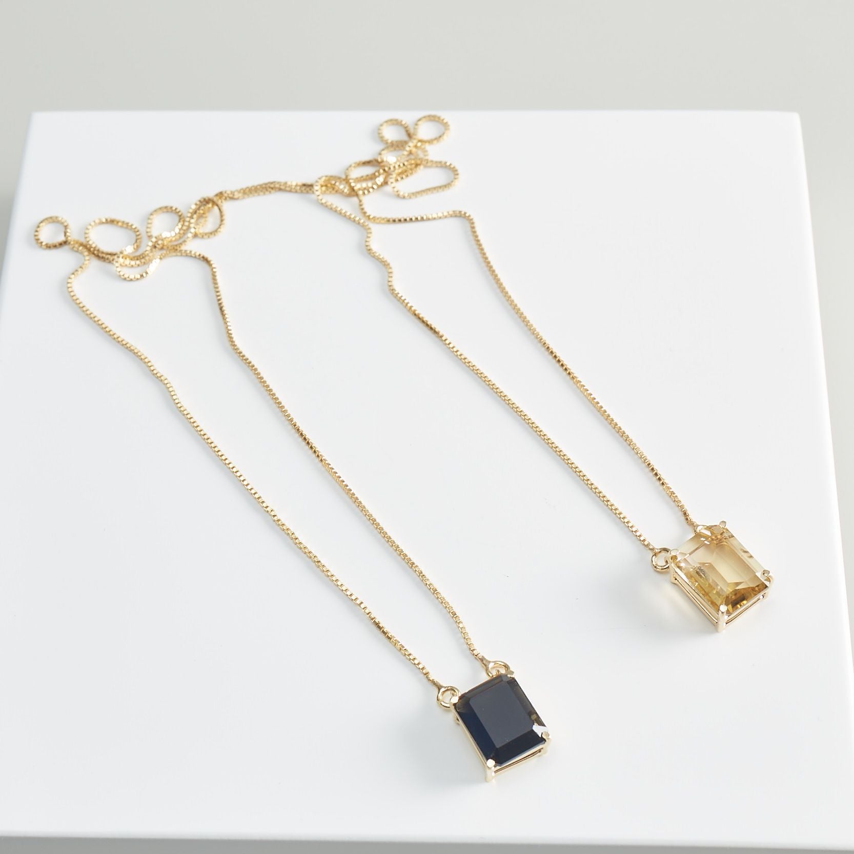 Scapular Necklace - Stones in the front & back loop