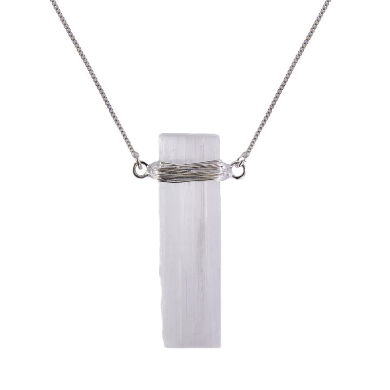 Selenite Necklace - Silver