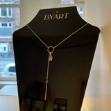 Pyrite Necklace - Rhodium Plated