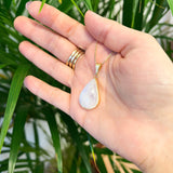 Rainbow Moonstone Necklace - 18k Gold Plated